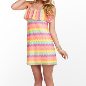 Lilly Pulitzer Laya Dress in Multi Chevron Stripe